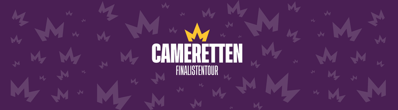 Logo van 'Cameretten' met een paarse achtergrond en een kroon boven de tekst.