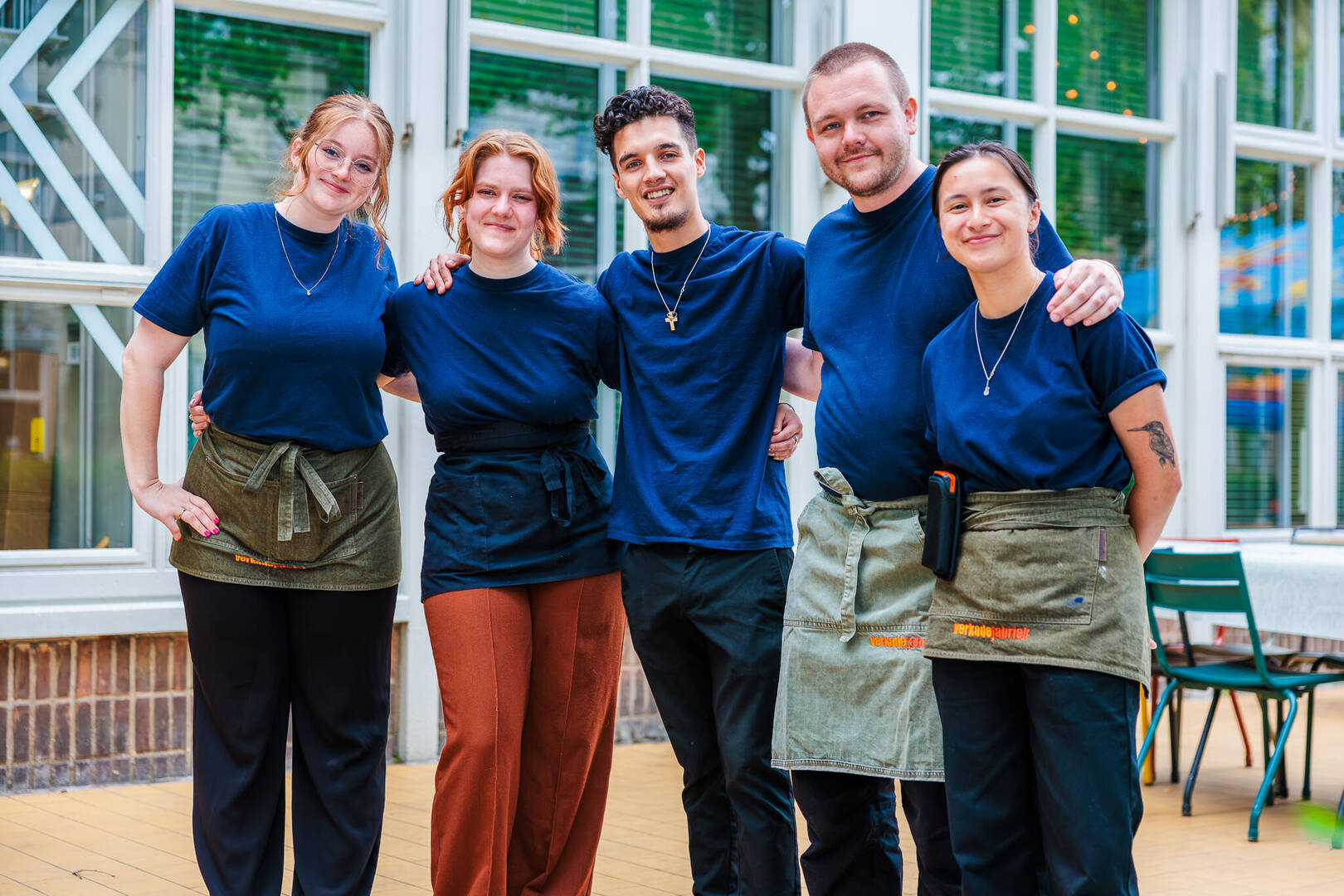 Personeel van het restaurant van de Verkadefabriek